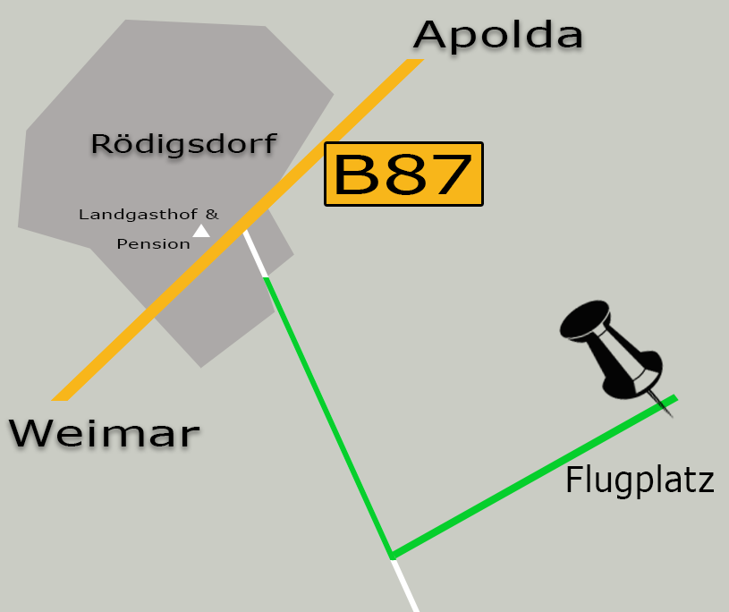 Flugplatz in Apolda OT Oberroßla/Rödigsdorf